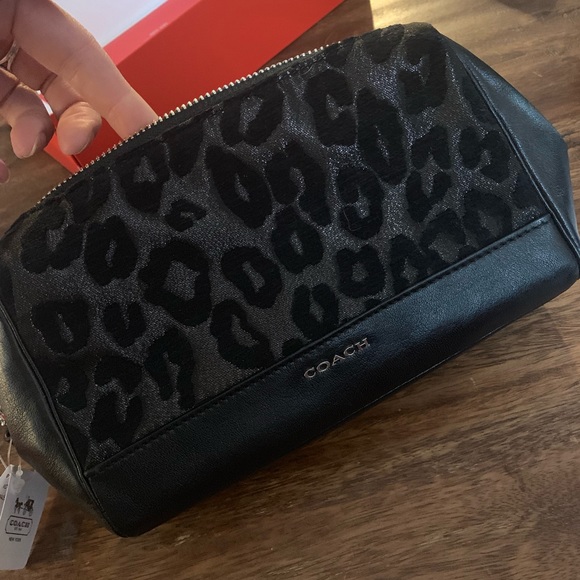 Coach Handbags - The Madison Large Wristlet in Chenille Ocelot Blck